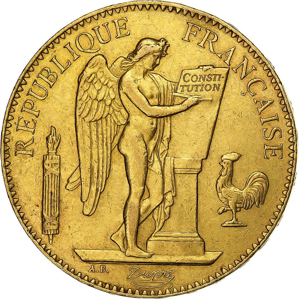 France, 100 Francs, Génie, 1881, Paris, Gold, AU(50-53), Gadoury:1137, KM:832