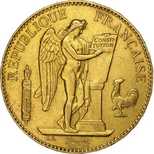 France, 100 Francs, Génie, 1881, Paris, Gold, AU(50-53), Gadoury:1137, KM:832