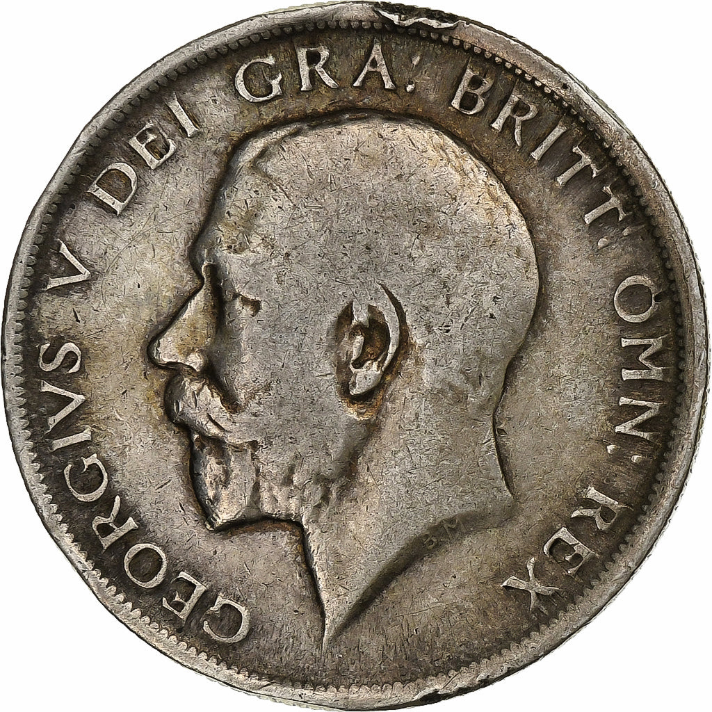 Grande-Bretagne, George V, 1/2 Crown, 1915, Argent, TB+, KM:818.1