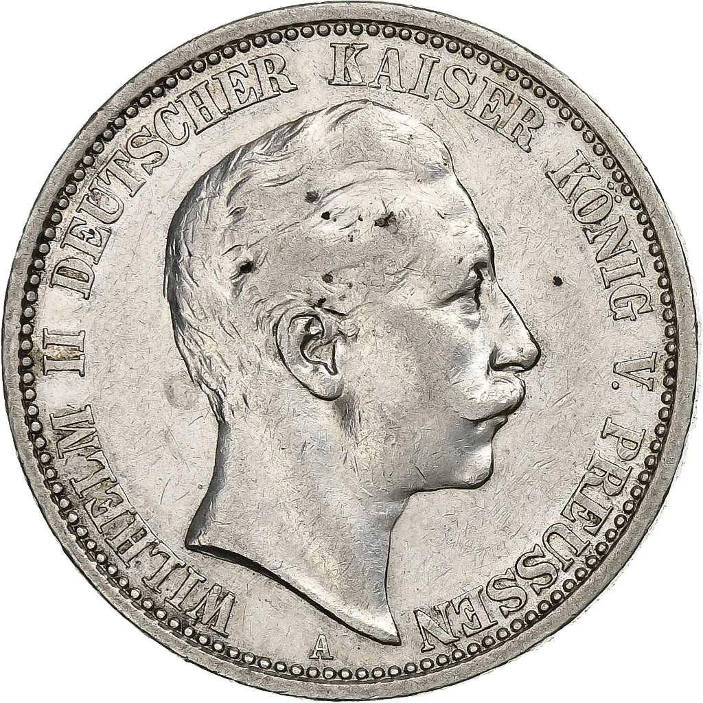 Estados alemanes, PRUSSIA, Wilhelm II, 2 Mark, 1905, Berlin, Plata, MBC, KM:522
