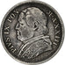 ITALIAN STATES, PAPAL STATES, Pius IX, Lira, 1868, Rome, Silver, VF(30-35)