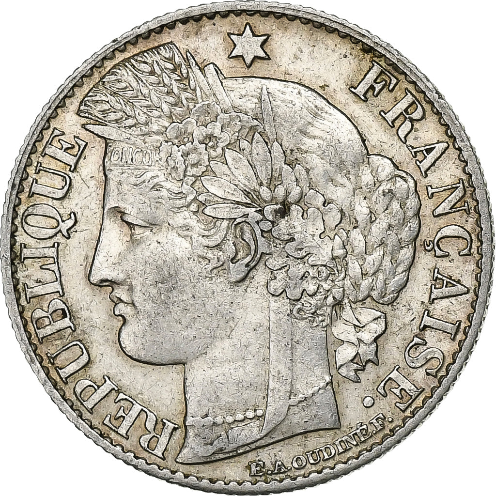 Francja, 50 Centimes, Cérès, 1895, Paris, Srebro, AU(50-53), Gadoury:419a