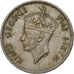 Mauritius, George VI, 1/4 Rupee, 1950, Copper-nickel, EF(40-45), KM:27