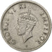 INDIA-BRITISH, George VI, 1/4 Rupee, 1947, Bombay, Nickel, EF(40-45), KM:548