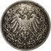 ALEMANIA - IMPERIO, 1/2 Mark, 1916, Hambourg, Plata, BC+, KM:17