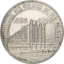 Belgio, Leopold III, 50 Francs, 50 Frank, 1935, Brussels, Argento, SPL-
