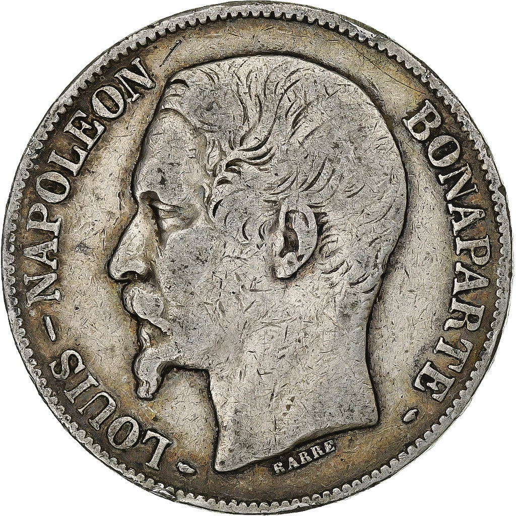 France, Louis-Napoléon Bonaparte, 5 Francs, 1852, Paris, Silver, VF(30-35)