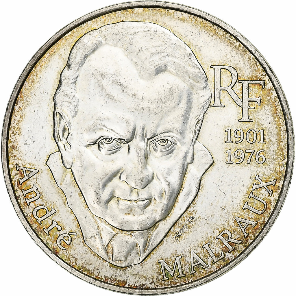 Francia, 100 Francs, André Malraux, 1987, Argento, SPL-, Gadoury:954, KM:1188
