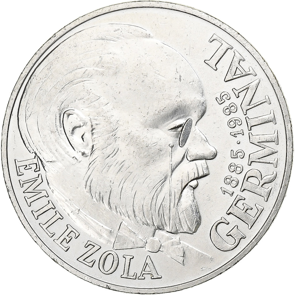 France, 100 Francs, Germinal, 1985, Silver, AU(55-58), Gadoury:900, KM:957