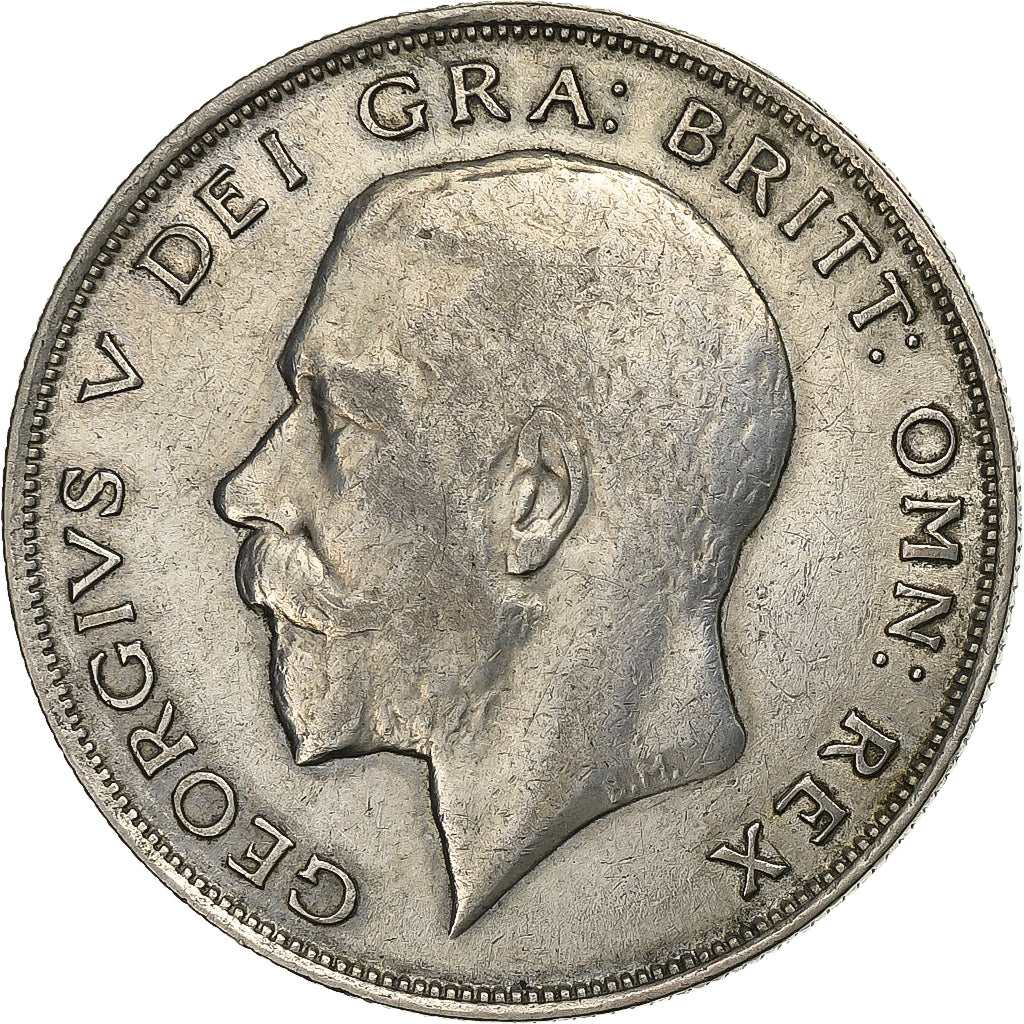 Groot Bretagne, George V, 1/2 Crown, 1923, Zilver, ZF, KM:818.2