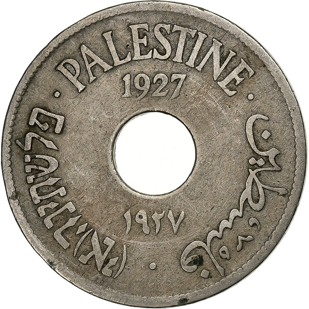 Palestine, 10 Mils, 1927, Copper-nickel, VF(30-35), KM:4