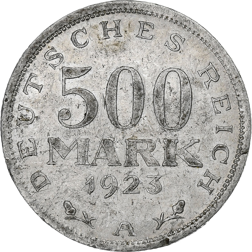NIEMCY, REP. WEIMARSKA, 500 Mark, 1923, Berlin, Aluminium, EF(40-45), KM:36