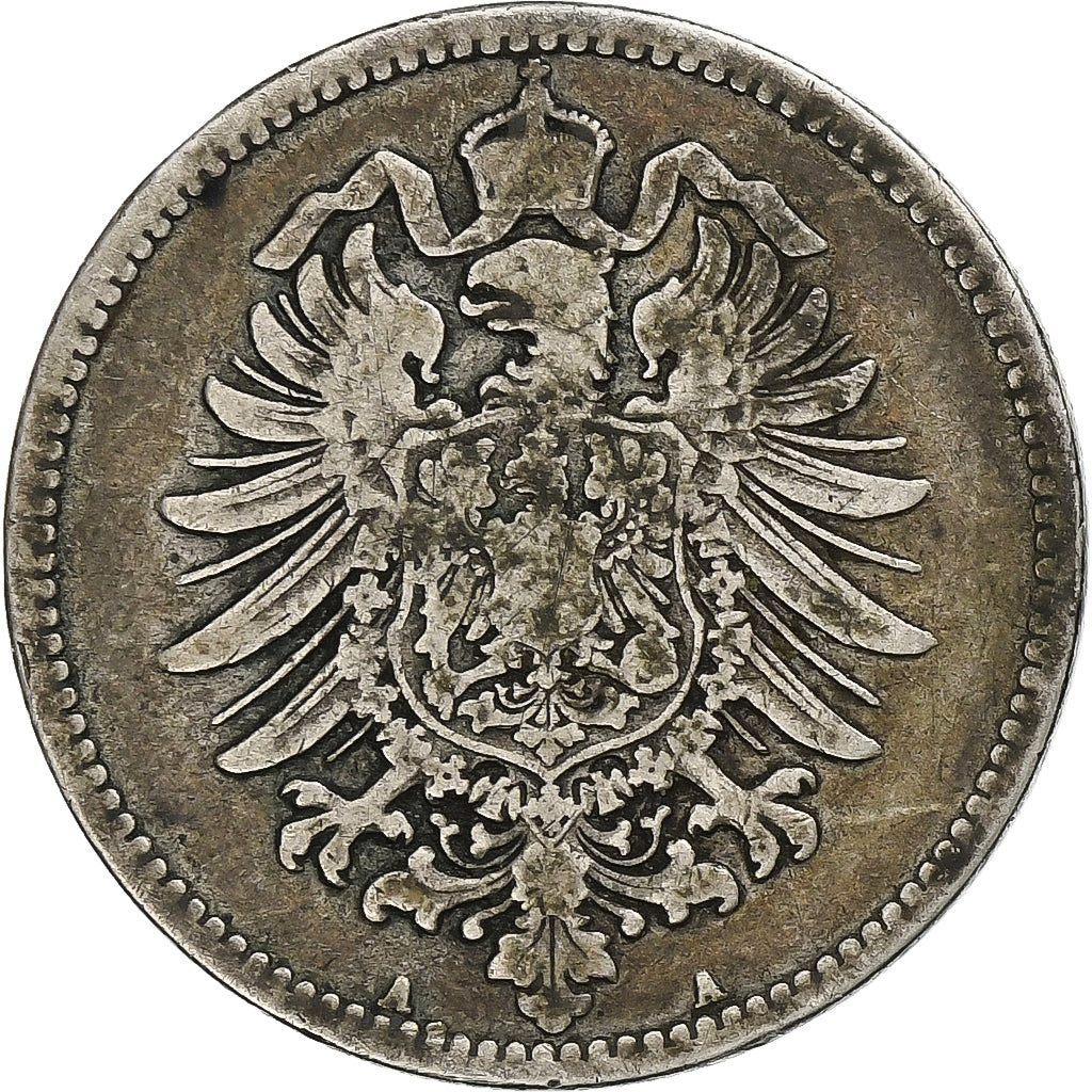 GERMANY - EMPIRE, Wilhelm I, Mark, 1877, Berlin, Silber, S+, KM:7