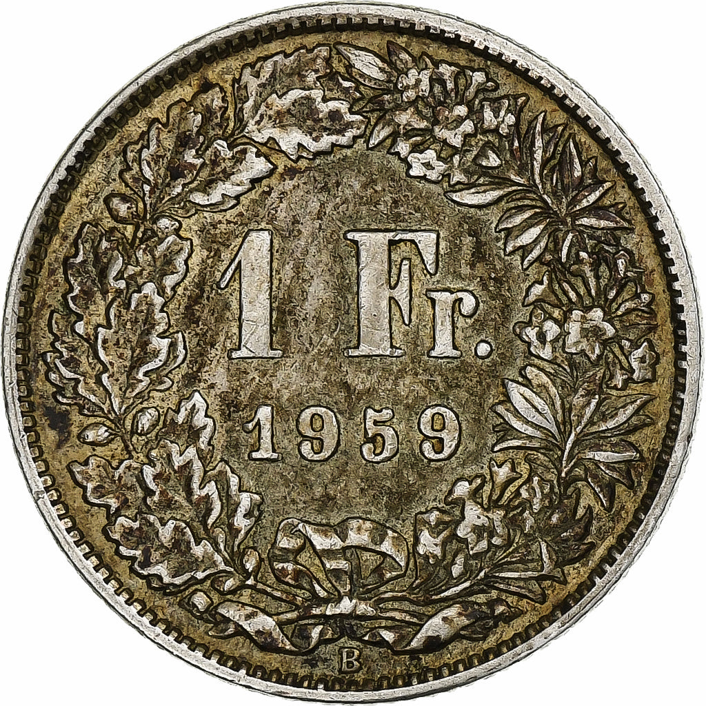 Switzerland, Franc, 1859, Bern, Silver, VF(30-35), KM:24