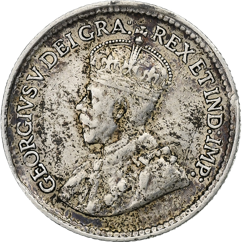 Canada, George V, 5 Cents, 1920, Royal Canadian Mint, Silver, EF(40-45), KM:22a