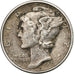 États-Unis, Dime, Mercury, 1945, U.S. Mint, Argent, TTB, KM:140