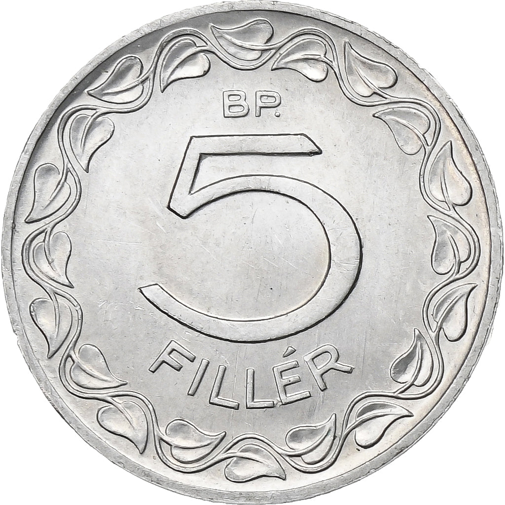 Ungheria, 5 Filler, 1965, Budapest, Alluminio, SPL-, KM:549