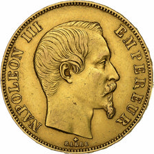 France, Napoleon III, 50 Francs, 1859, Strasbourg, Gold, AU(50-53)