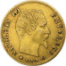 Francia, Napoleon III, 5 Francs, 1859, Strasbourg, Oro, BC+, Gadoury:1001