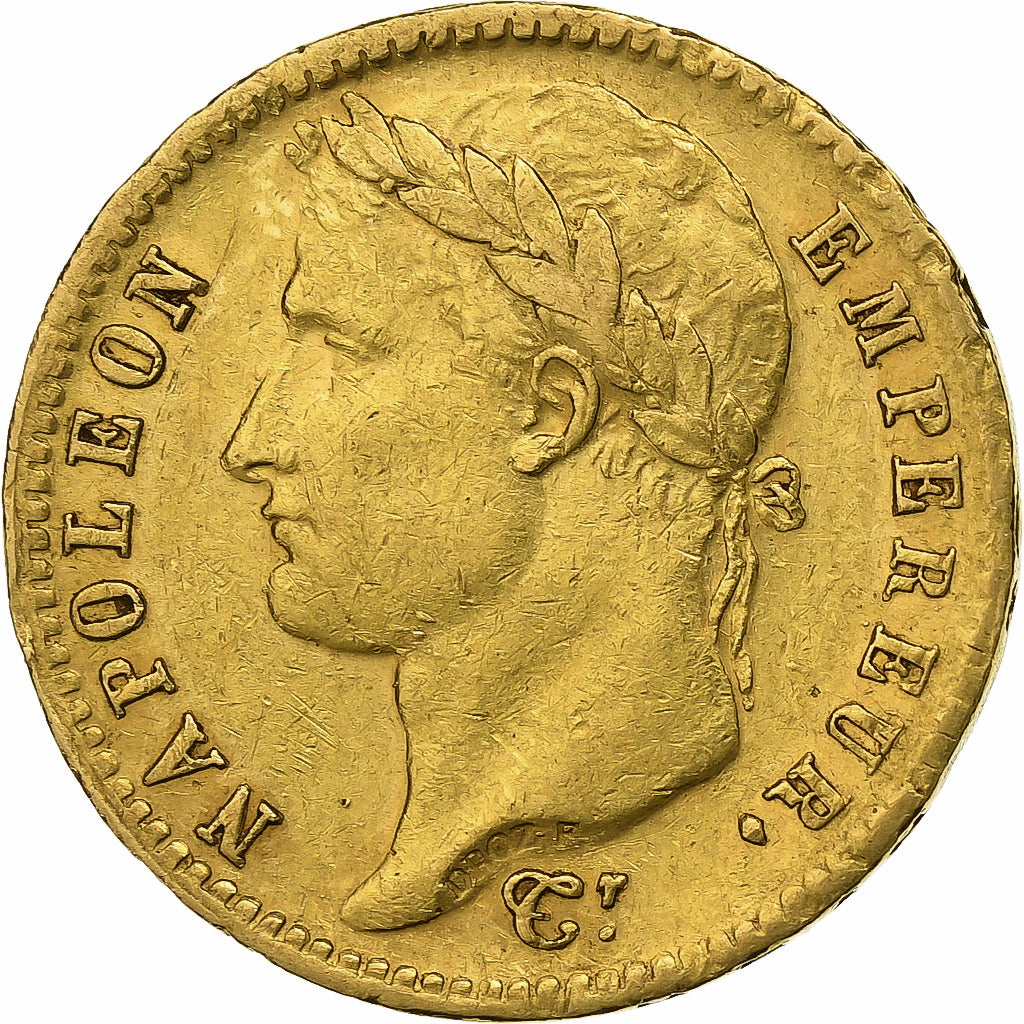 Francia, Napoleon I, 20 Francs, 1812, Paris, Oro, MBC, Gadoury:1025, KM:695.1