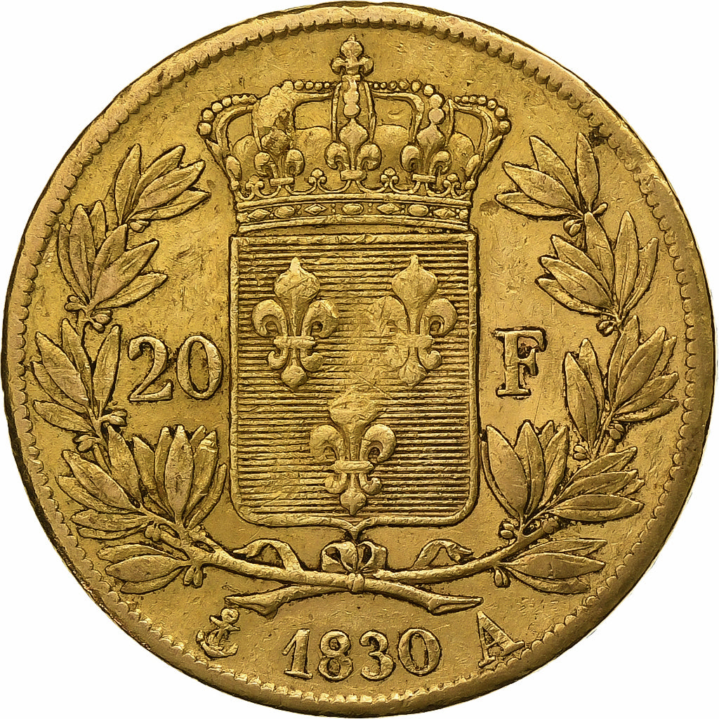 Frankreich, Charles X, 20 Francs, 1830, Paris, Gold, SS, Gadoury:1029, KM:726.1
