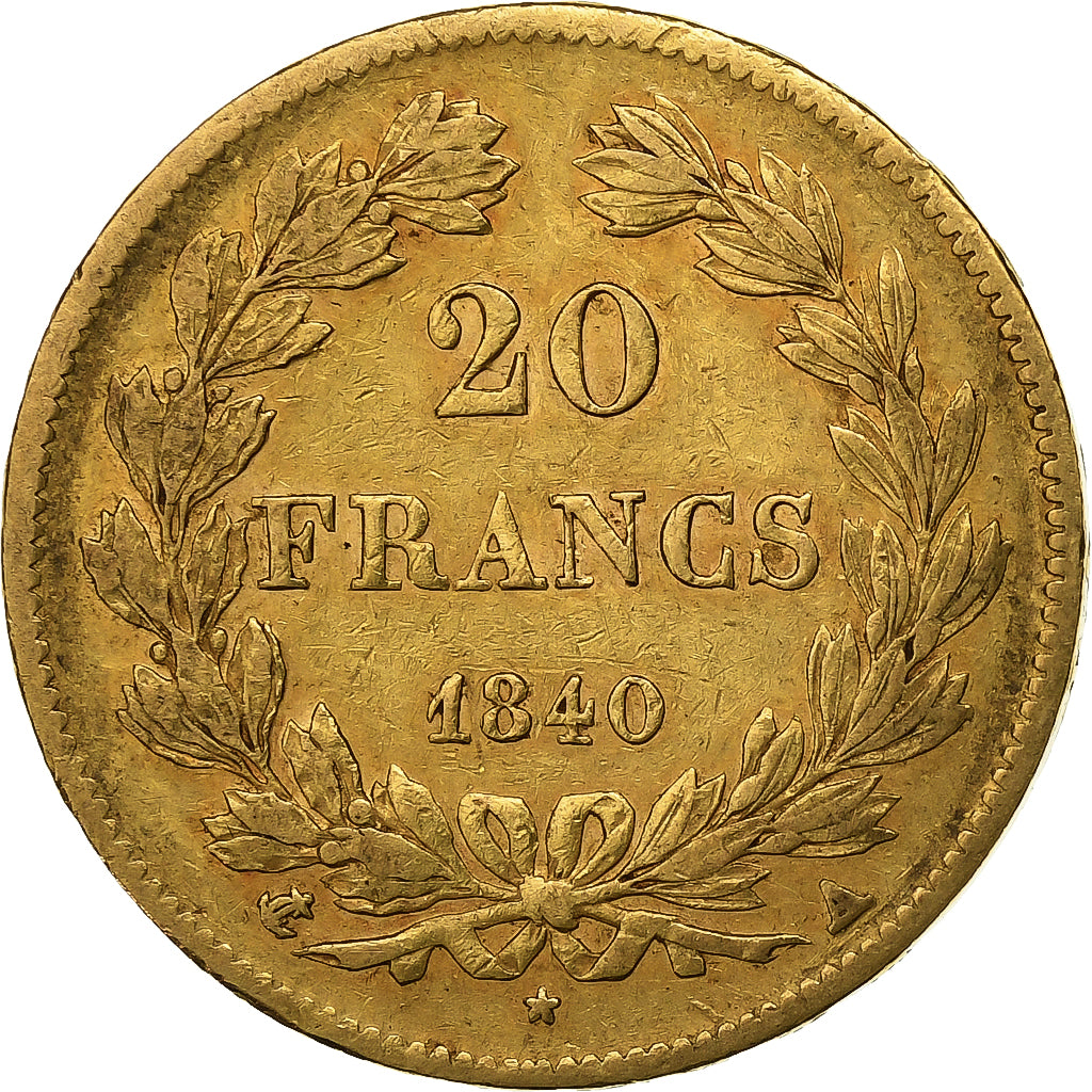 Frankreich, Louis-Philippe, 20 Francs, 1840, Paris, Gold, S+, Gadoury:1031