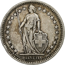 Suíça, 2 Francs, 1920, Bern, Prata, VF(30-35), KM:21