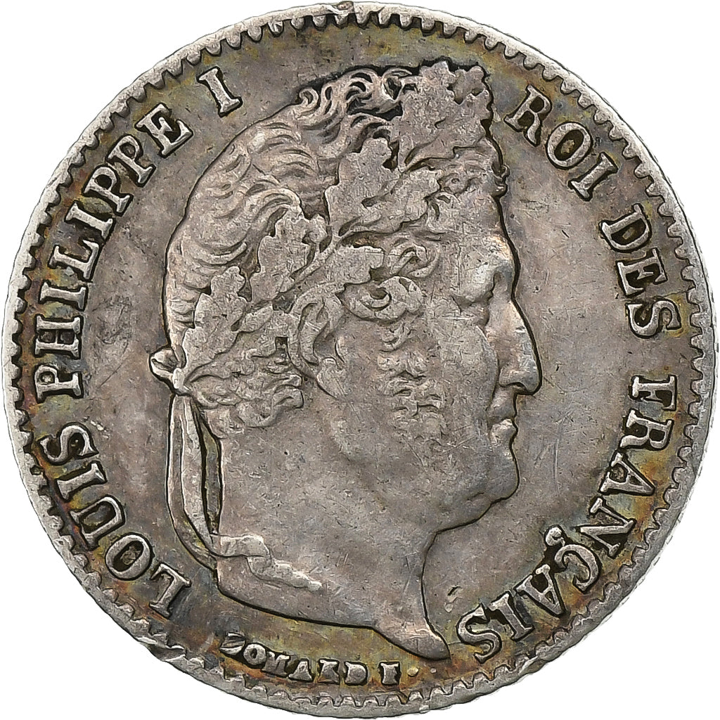 Frankreich, LOUIS PHILIPPE I, 1/4 Franc, 1835, Bordeaux, Silber, SS