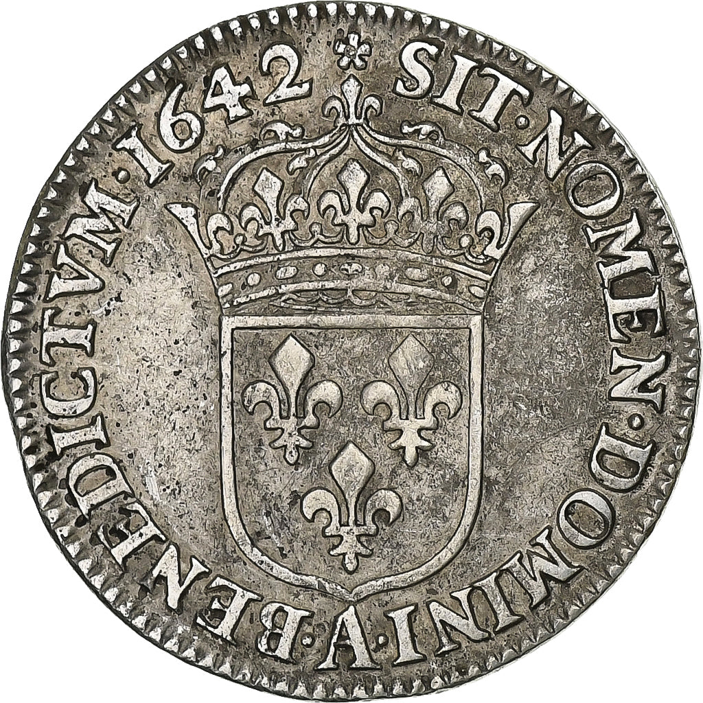 France, Louis XIII, 1/12 ECU, 10 Sols, 1/12 Écu, 2e poinçon de Warin, buste