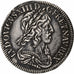 França, Louis XIII, 1/4 Ecu, 1/4 Écu 2e poinçon de Warin, buste drapé et