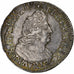 Francia, Louis XIV, 1/2 Ecu, 1/2 Écu aux palmes, 1693, La Rochelle, Plata, BC+