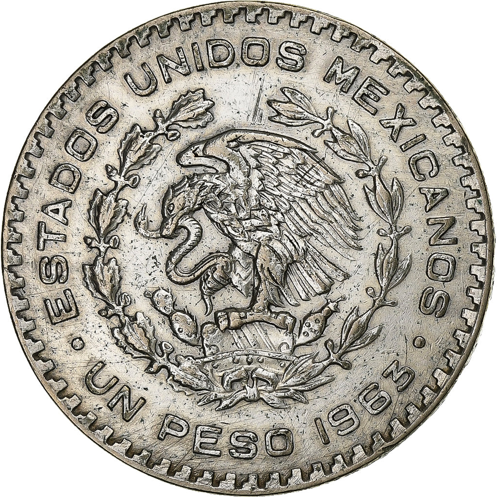 Messico, Peso, 1963, Mexico City, Argento, BB+, KM:459