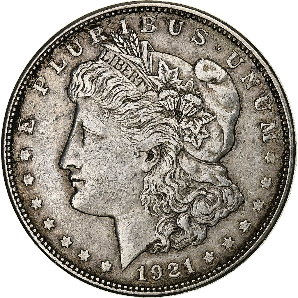 USA, Dollar, Morgan Dollar, 1921, U.S. Mint, Srebro, EF(40-45), KM:110