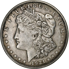 USA, Dollar, Morgan Dollar, 1921, U.S. Mint, Srebro, EF(40-45), KM:110