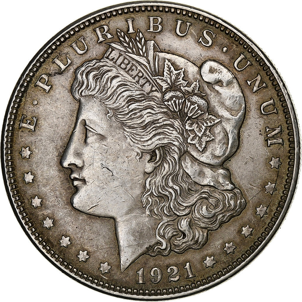 Vereinigte Staaten, Dollar, Morgan Dollar, 1921, U.S. Mint, Silber, SS, KM:110