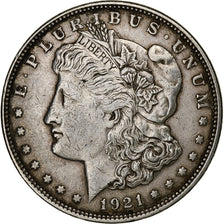 Verenigde Staten, Dollar, Morgan Dollar, 1921, U.S. Mint, Zilver, ZF, KM:110