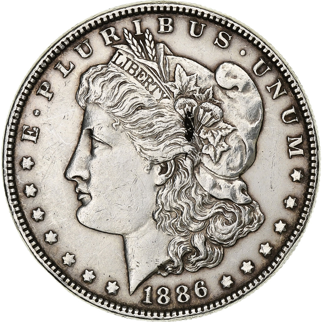 Estados Unidos da América, Dollar, Morgan Dollar, 1886, U.S. Mint, Prata