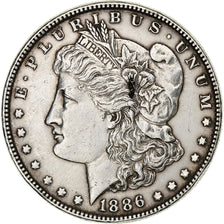 Estados Unidos da América, Dollar, Morgan Dollar, 1886, U.S. Mint, Prata