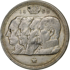 Belgium, Régence Prince Charles, 100 Francs, 100 Frank, 1950, Silver