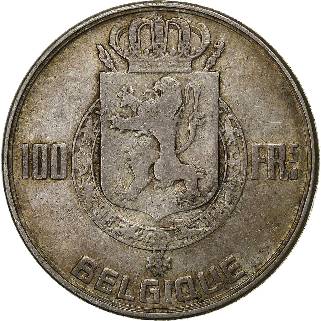 Belgium, Régence Prince Charles, 100 Francs, 100 Frank, 1950, Silver