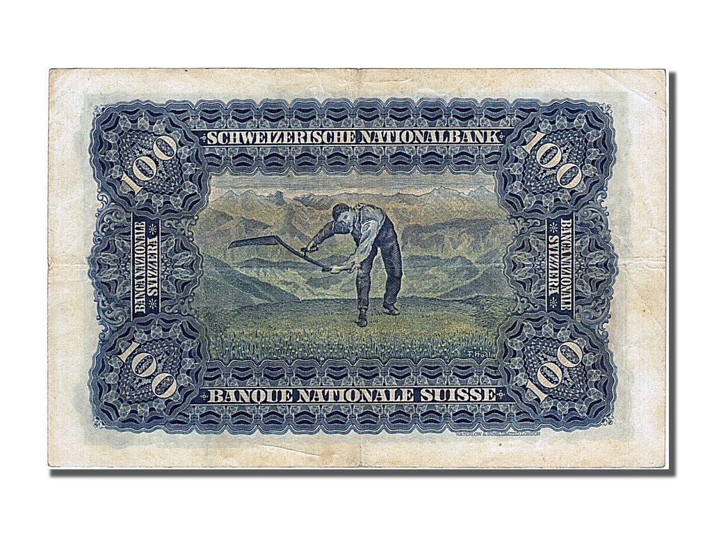Banknote, Switzerland, 100 Franken, 1943, 1943-12-02, AU(50-53)