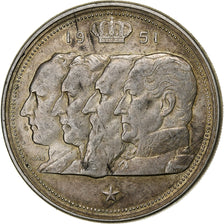 Belgium, Régence Prince Charles, 100 Francs, 100 Frank, 1951, Silver