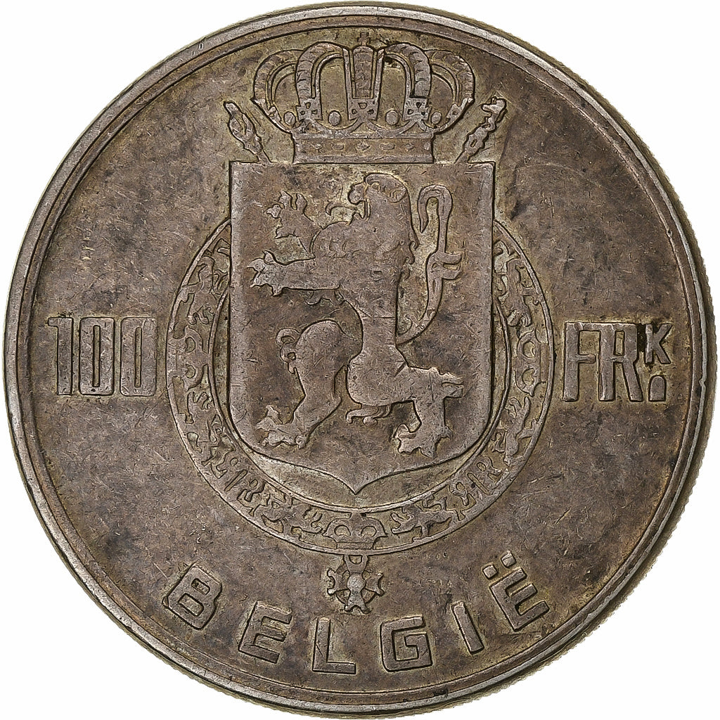 Belgium, Régence Prince Charles, 100 Francs, 100 Frank, 1951, Silver