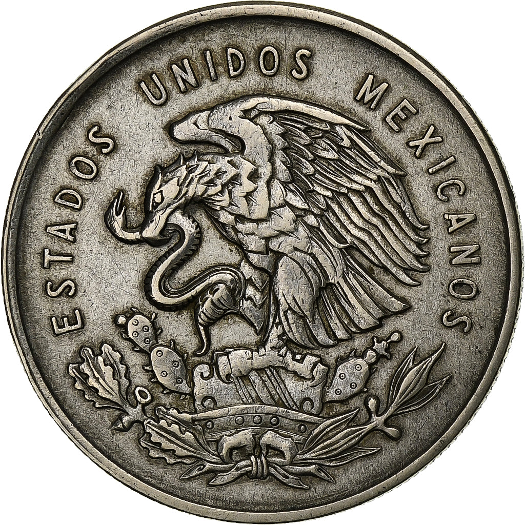 Mexico, Peso, 1950, Mexico City, Silver, EF(40-45), KM:457