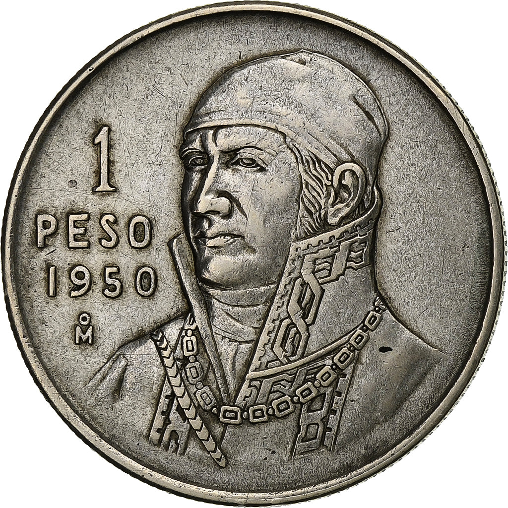 Mexico, Peso, 1950, Mexico City, Silver, EF(40-45), KM:457