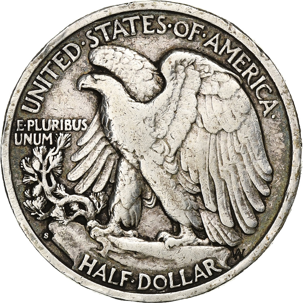 Estados Unidos, Half Dollar, Walking Liberty, 1942, U.S. Mint, Plata, MBC