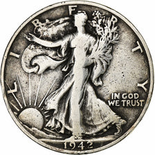 United States, Half Dollar, Walking Liberty, 1942, U.S. Mint, Silver, VF(30-35)