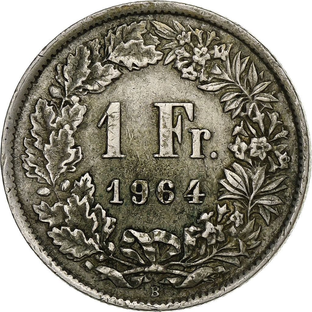 Szwajcaria, Franc, 1964, Bern, Srebro, EF(40-45), KM:24