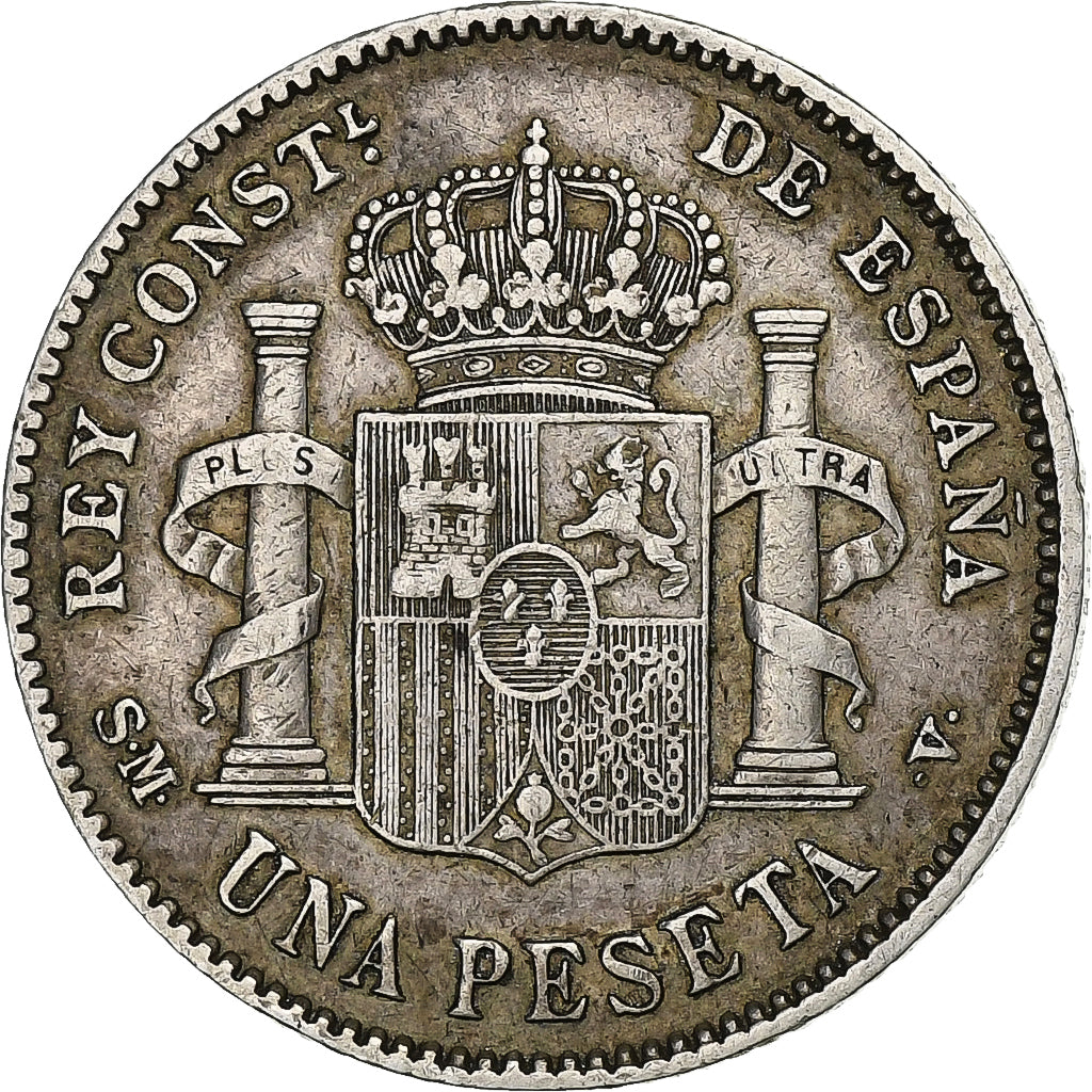 Spanje, Alfonso XIII, Peseta, 1903, Madrid, Zilver, FR+, KM:721