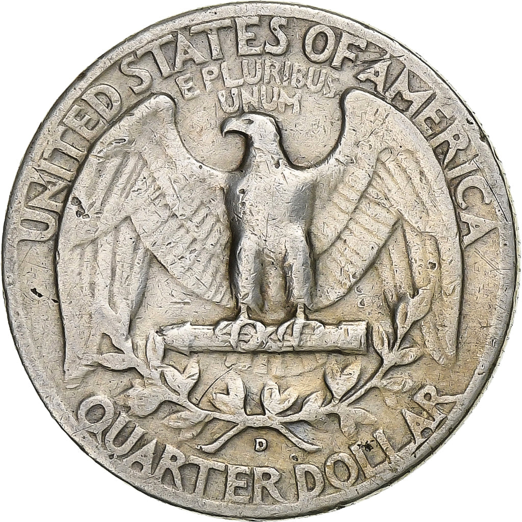Estados Unidos da América, Quarter, Washington, 1952, U.S. Mint, Prata